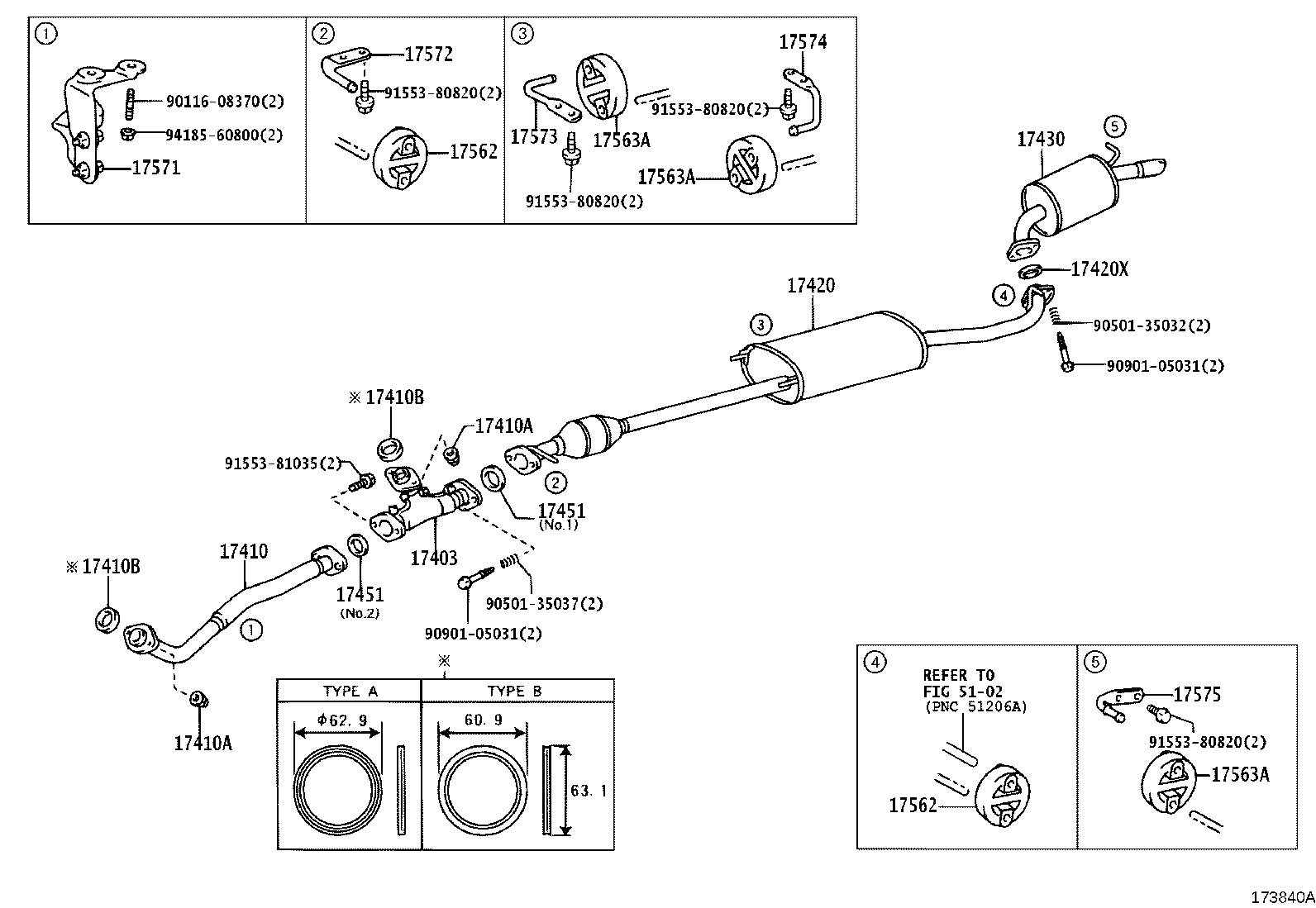 17430-20150 PIPE ASSY, EXHAUST, TAIL product image