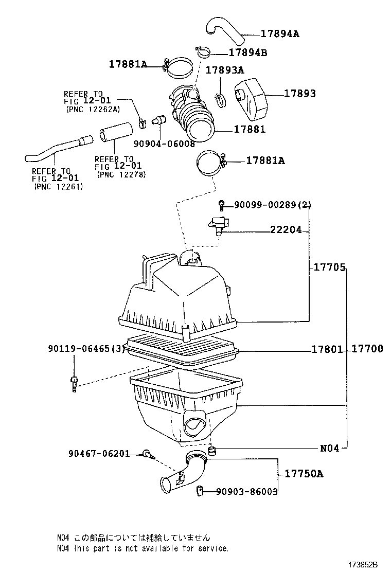 17700-28140 CLEANER ASSY, AIR product image