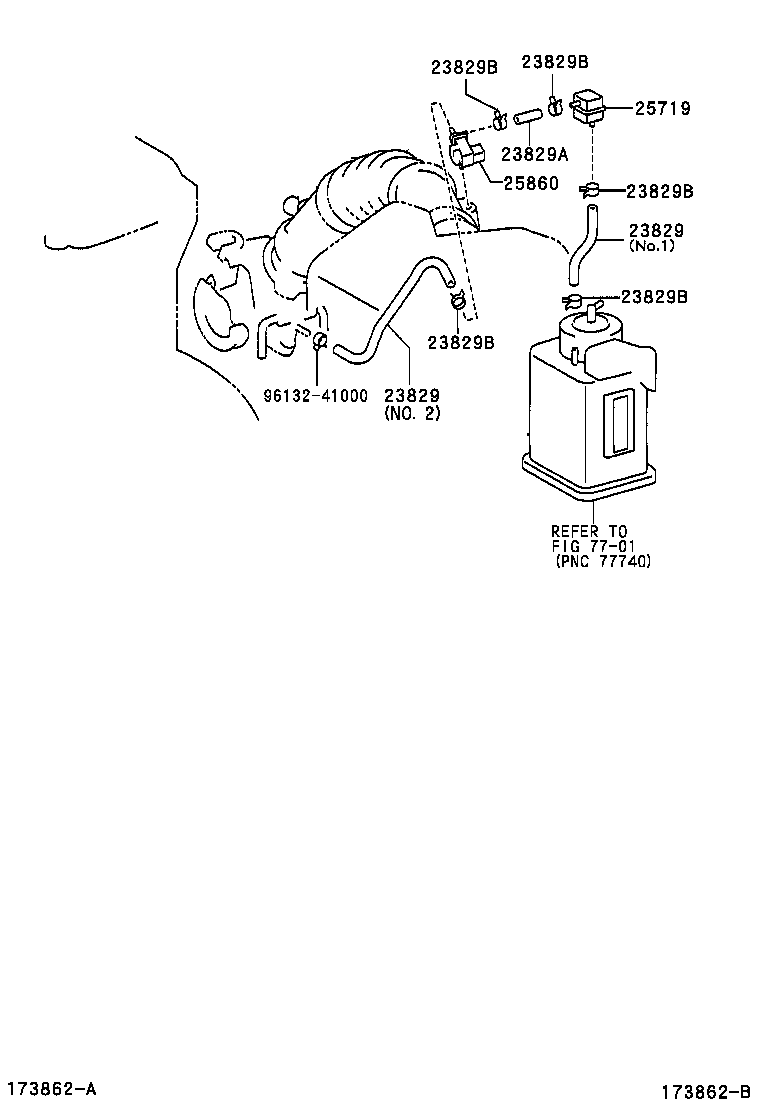 23829-20110 HOSE, FUEL VAPOR FEED, NO.1 product image