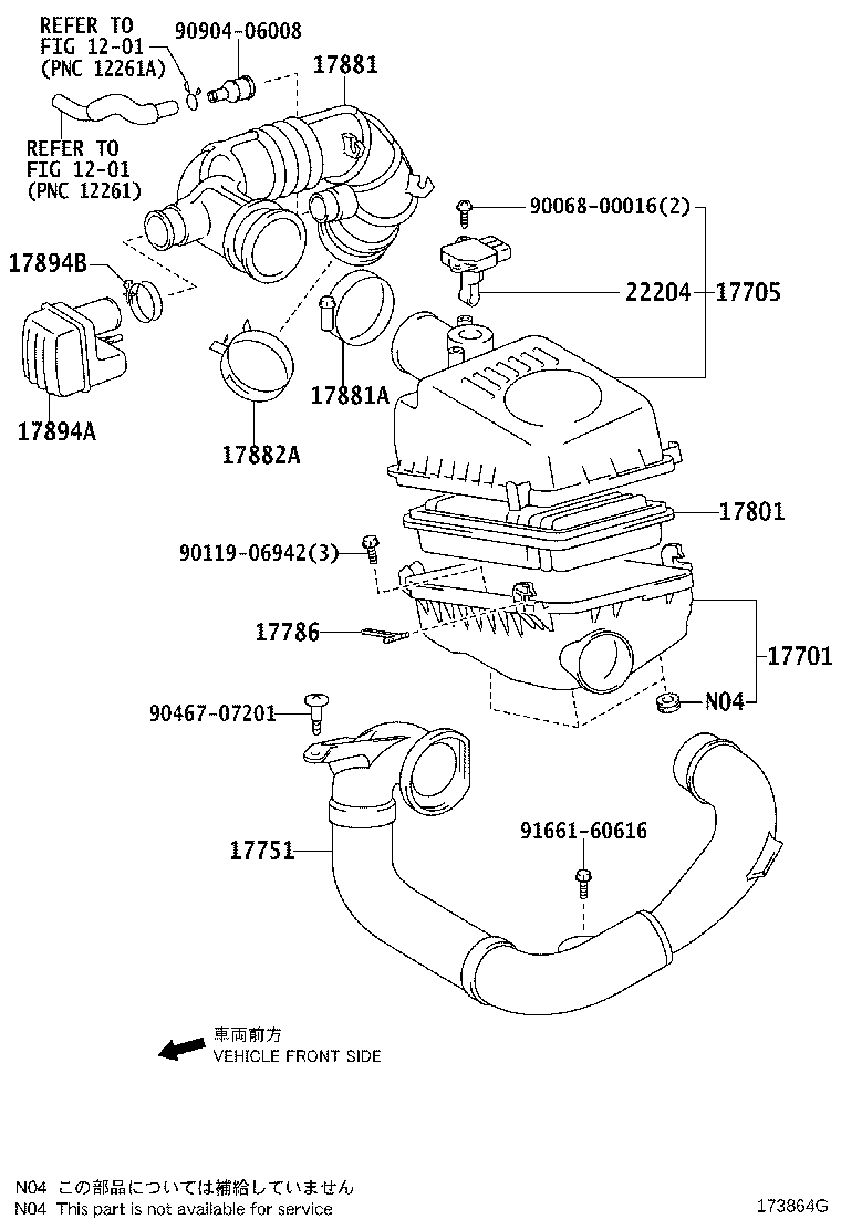17341-27070 HOSE, AIR, NO.1(FOR INTERCOOLER) product image