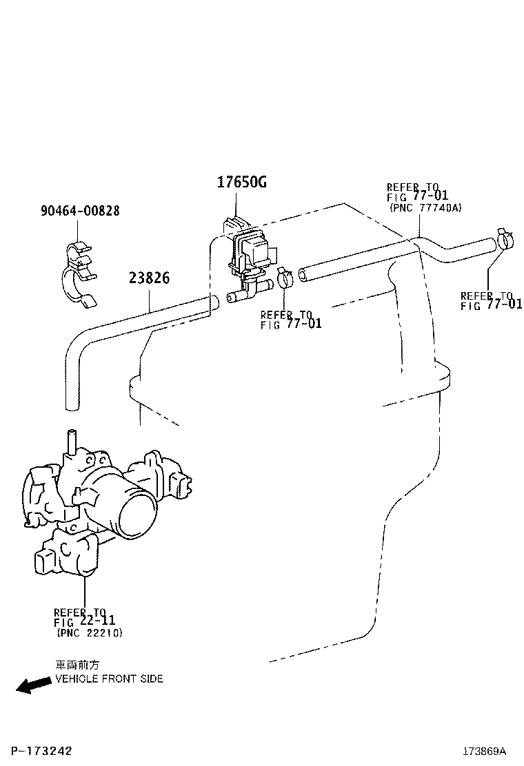 23826-21060 HOSE, FUEL VAPOR FEED, NO.1 product image