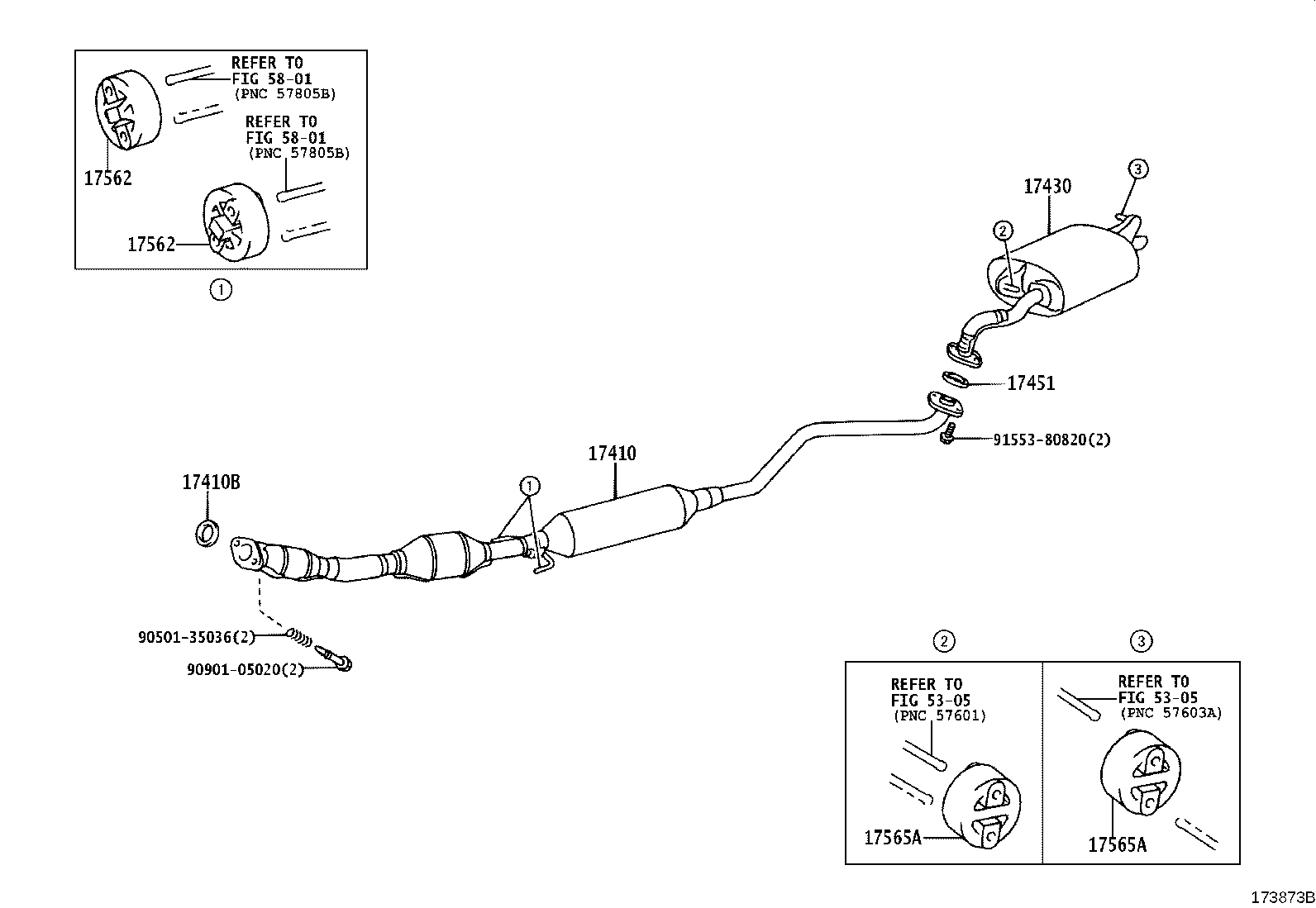 17430-21462 PIPE ASSY, EXHAUST, TAIL product image