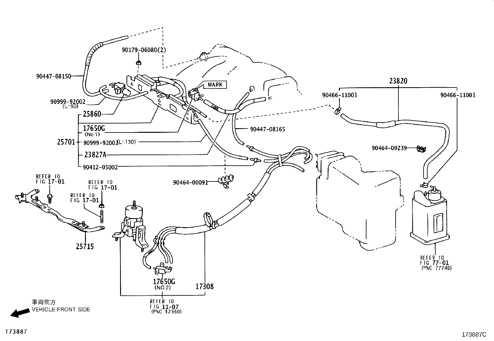 23820-20220 HOSE ASSY, FUEL VAPOR FEED product image