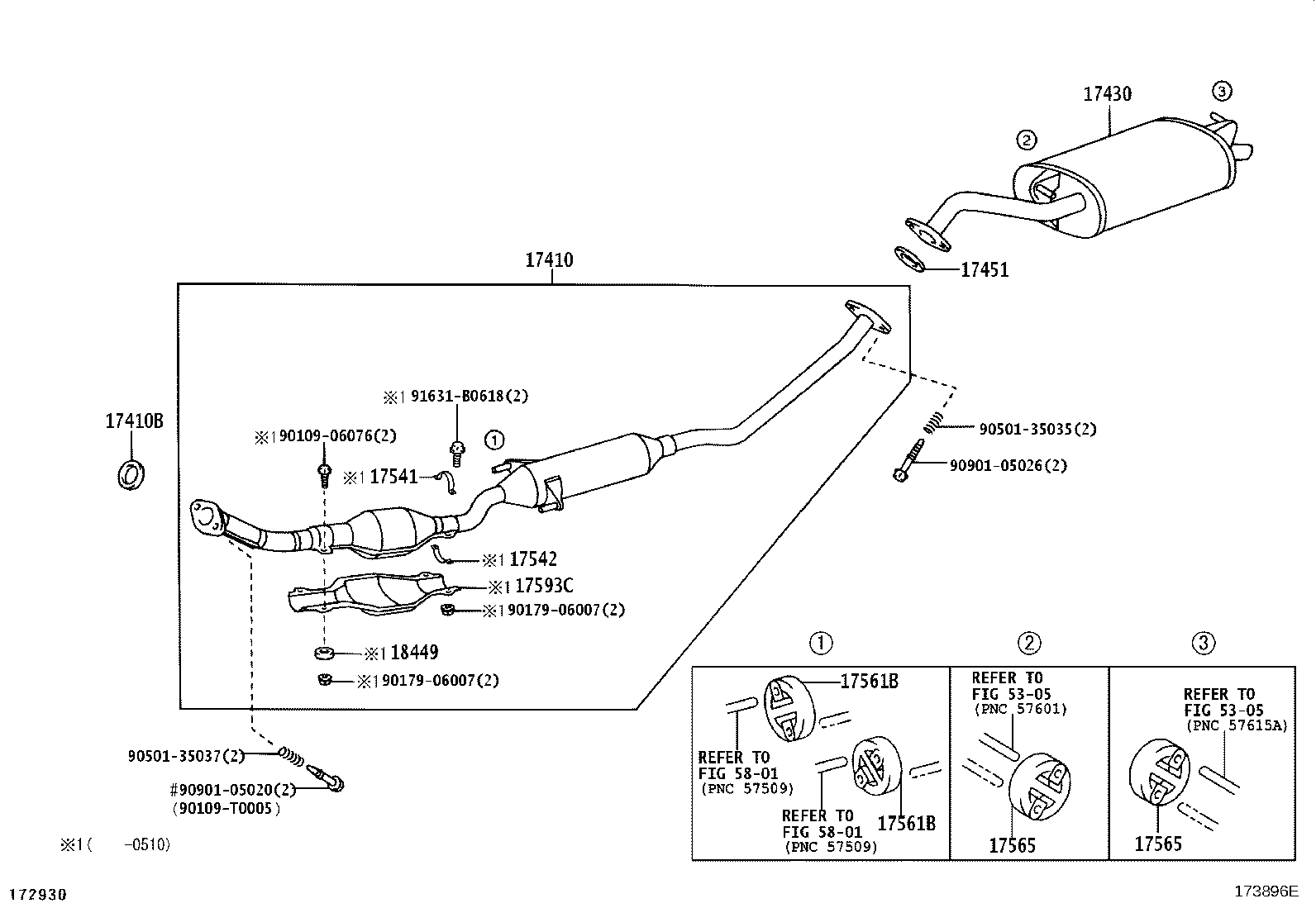 17430-21431 PIPE ASSY, EXHAUST, TAIL product image