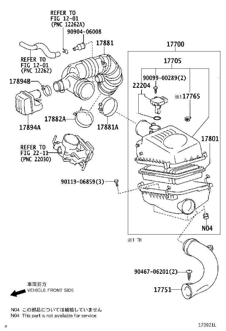 17705-22140 CAP SUB-ASSY, AIR CLEANER product image