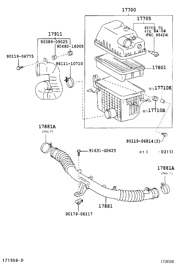 17700-64370 CLEANER ASSY, AIR product image