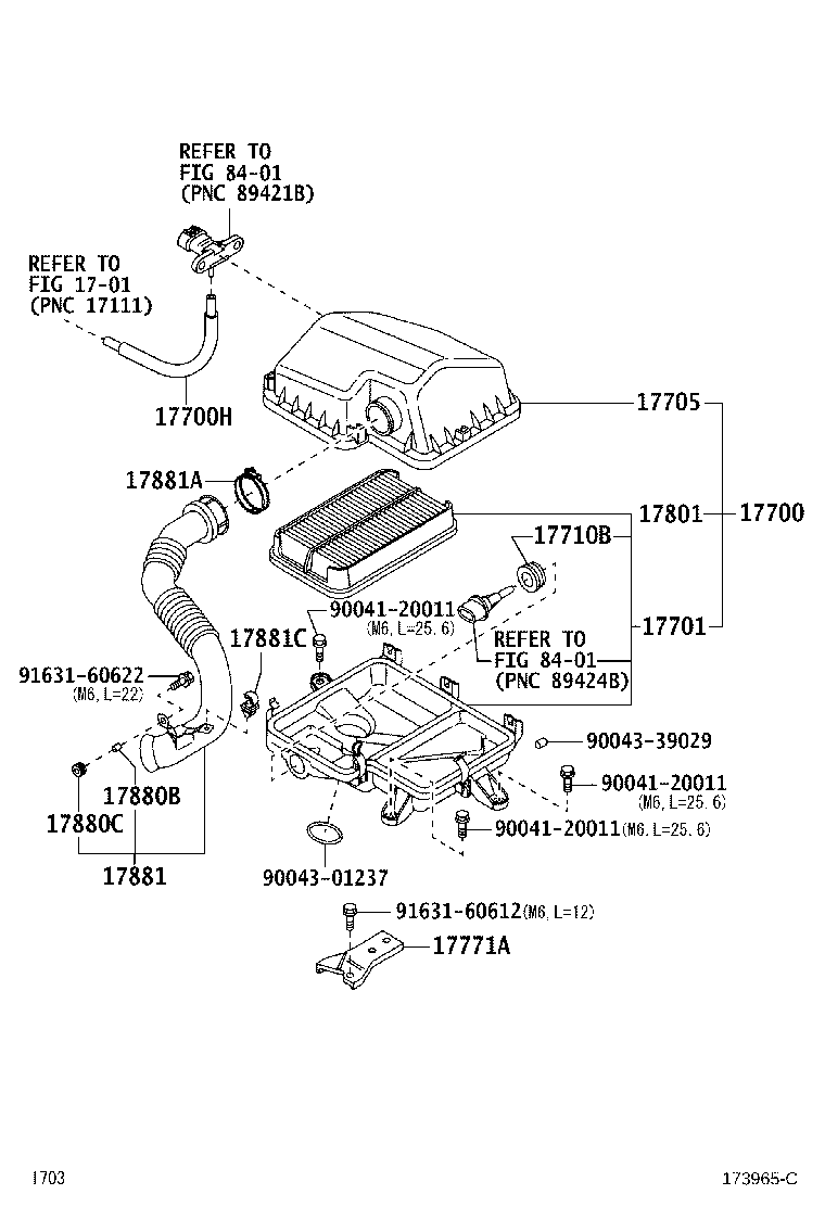 Toyota 17700-BZ070 CLEANER ASSY, AIR