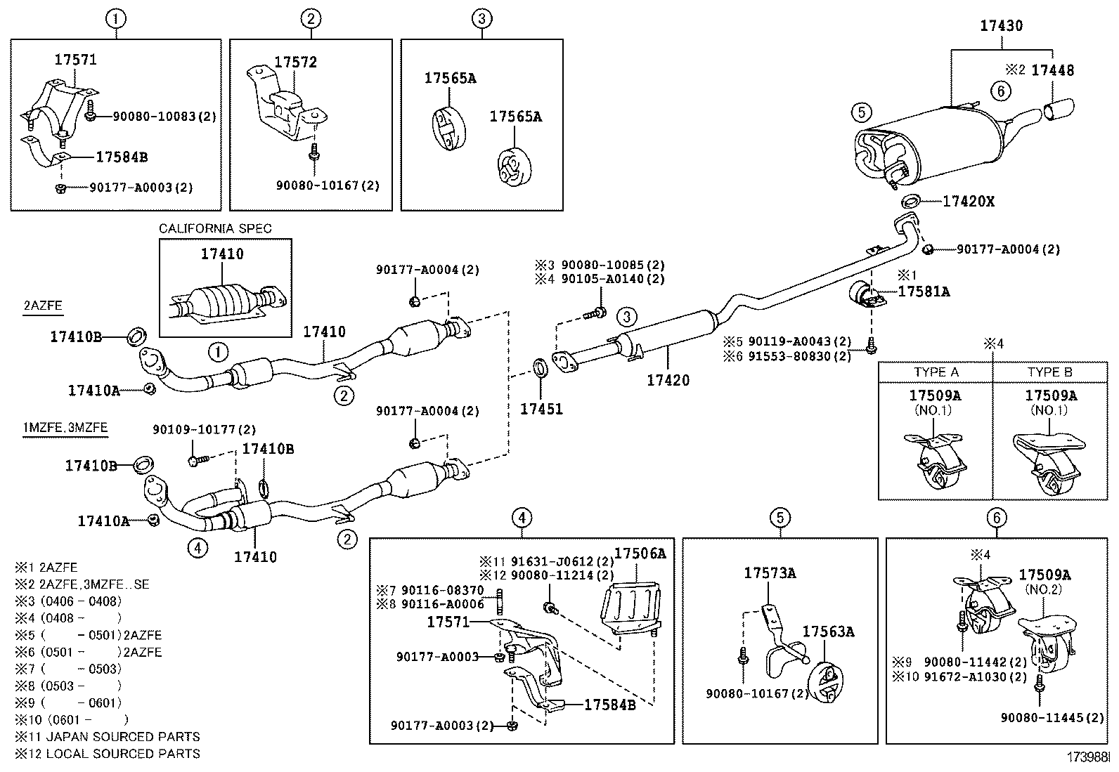 17430-0H121 PIPE ASSY, EXHAUST, TAIL product image