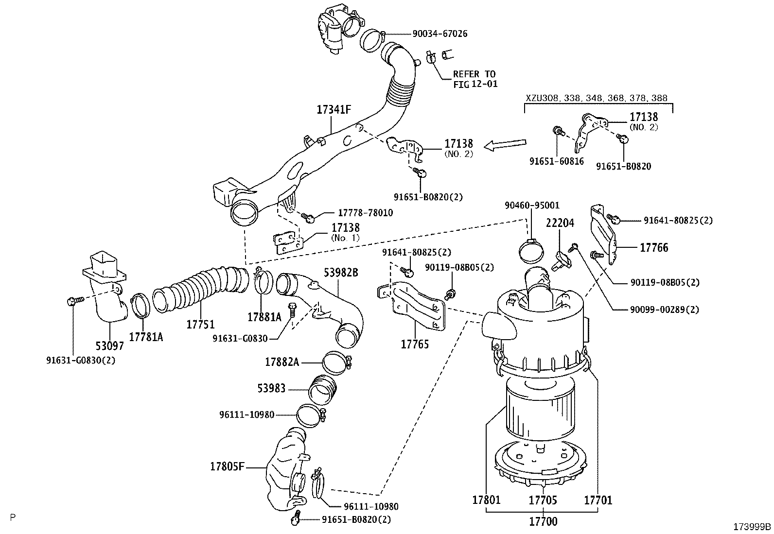 17030-78010 HOSE, AIR, NO.1 product image