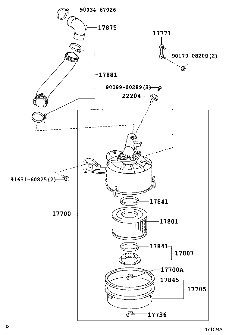 17113-78370 PIPE, INTAKE, NO.2 product image