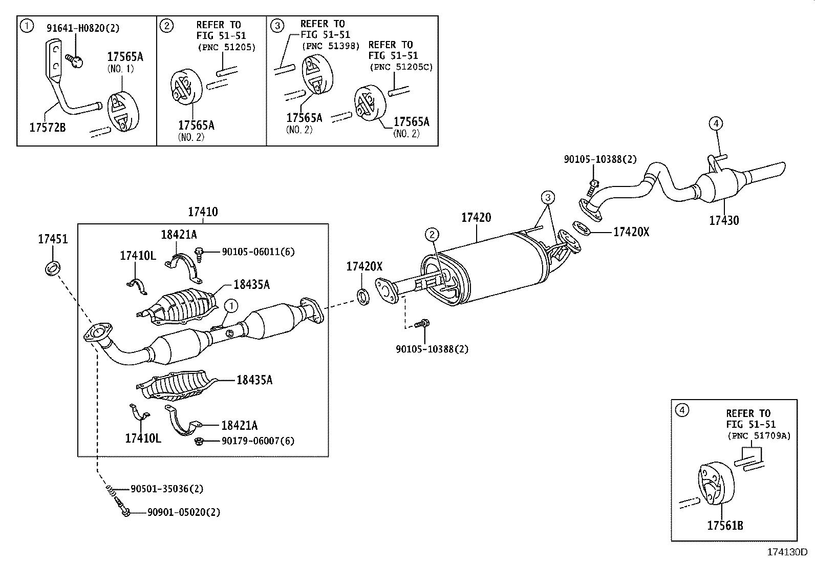 17410-75520 PIPE ASSY, EXHAUST, FRONT product image
