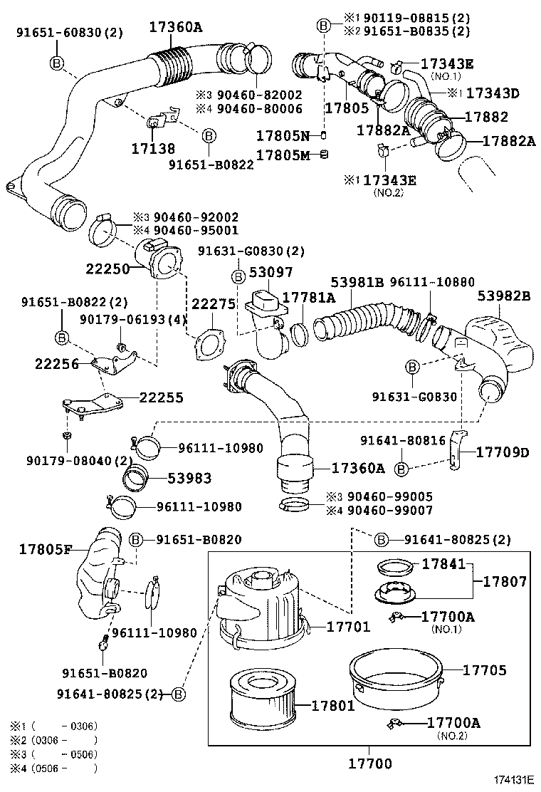 17030-78010 HOSE, AIR, NO.1 product image