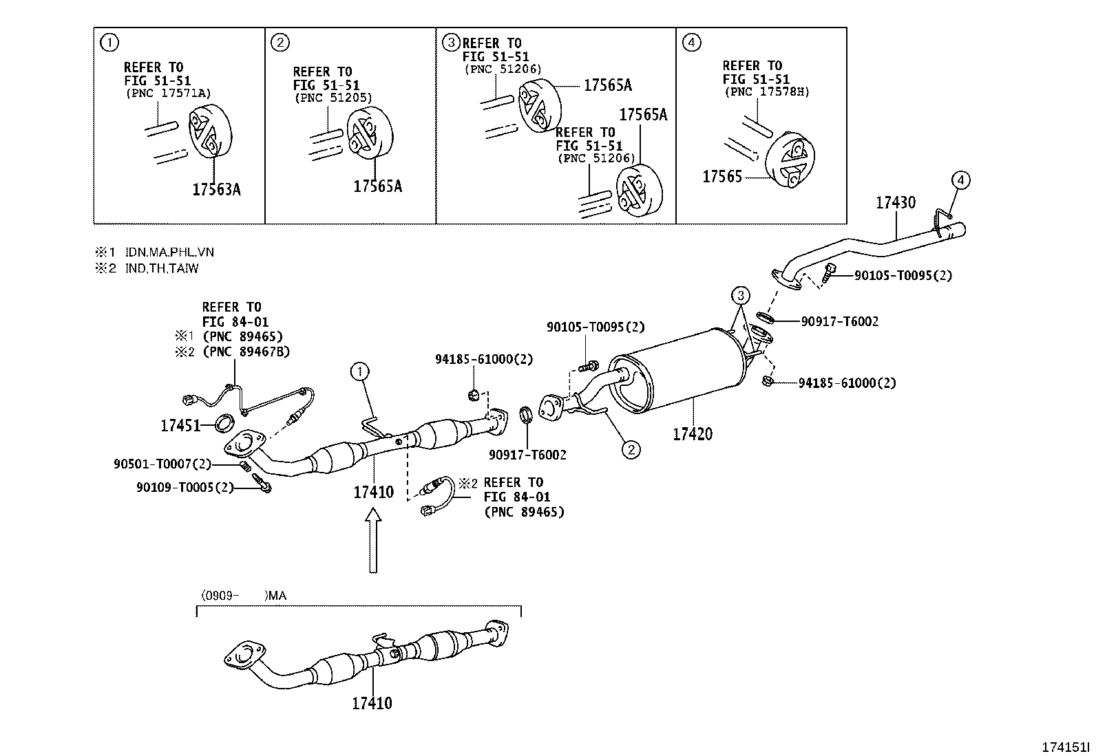 17405-0L130 PIPE ASSY, EXHAUST, TAIL product image