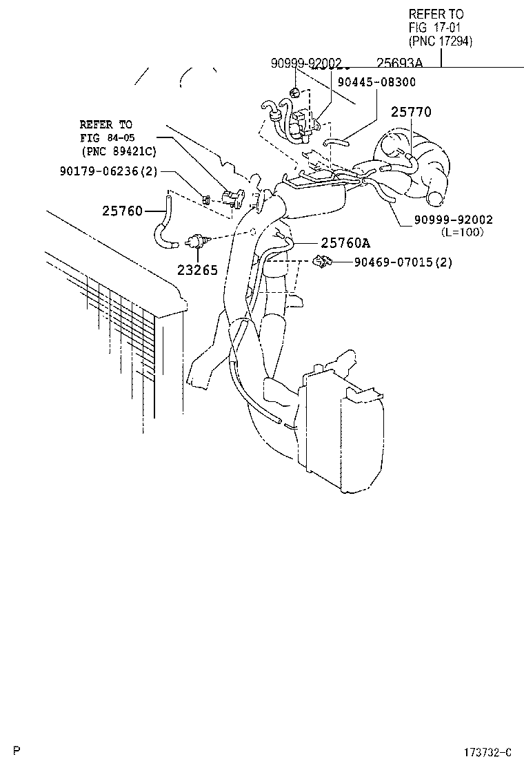 23829-0D080 HOSE, FUEL VAPOR FEED, NO.3 product image