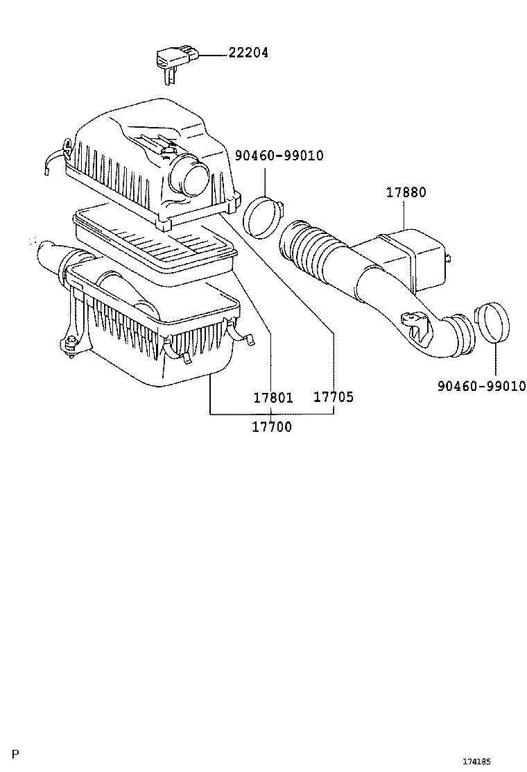 17705-0F031 CAP SUB-ASSY, AIR CLEANER product image