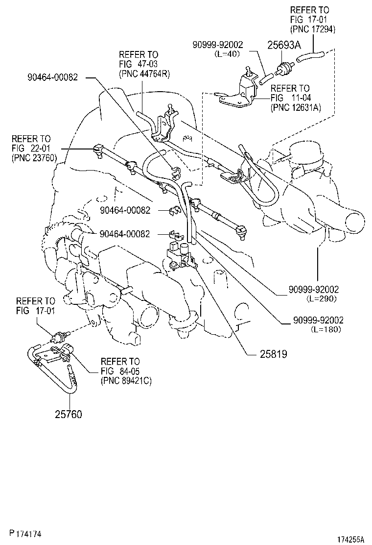 23826-21030 HOSE, FUEL VAPOR FEED, NO.1 product image