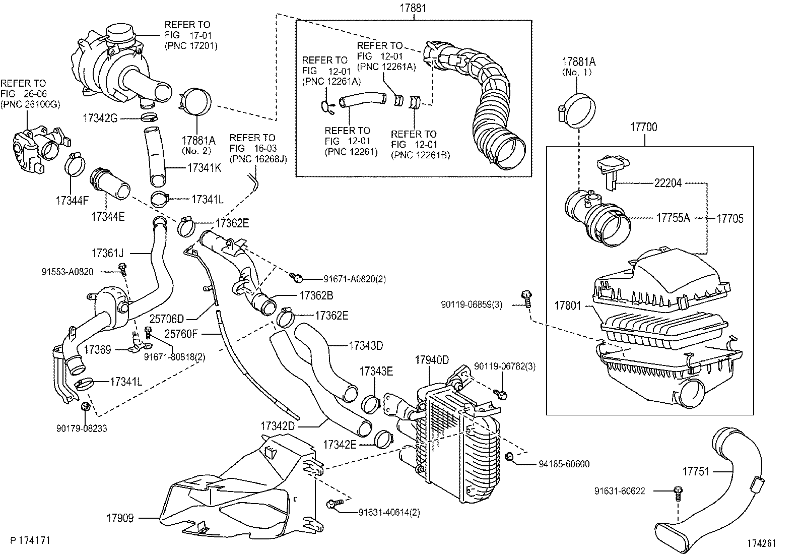 17341-33020 HOSE, AIR, NO.1(FOR INTERCOOLER) product image