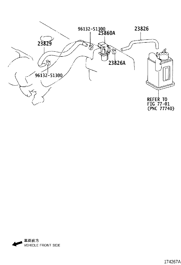 23827-28200 HOSE, FUEL VAPOR FEED, NO.2 product image