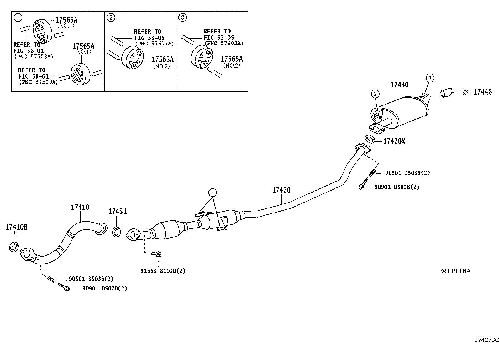 17430-28630 PIPE ASSY, EXHAUST, TAIL product image