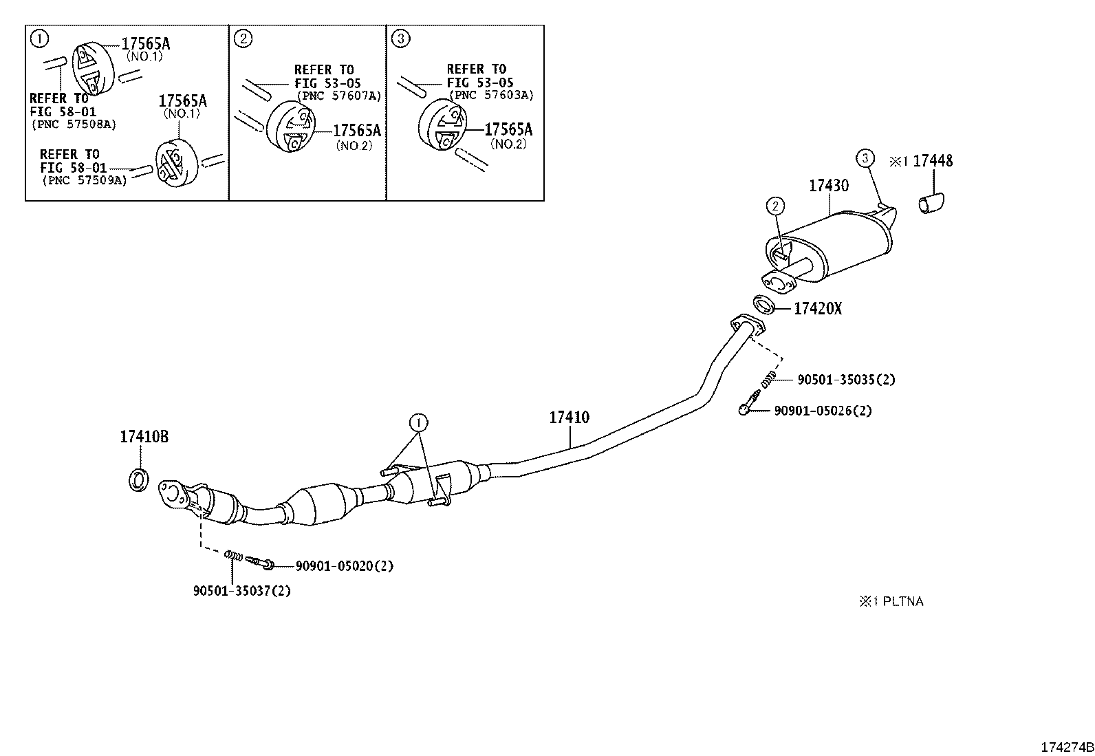 17430-28630 PIPE ASSY, EXHAUST, TAIL product image