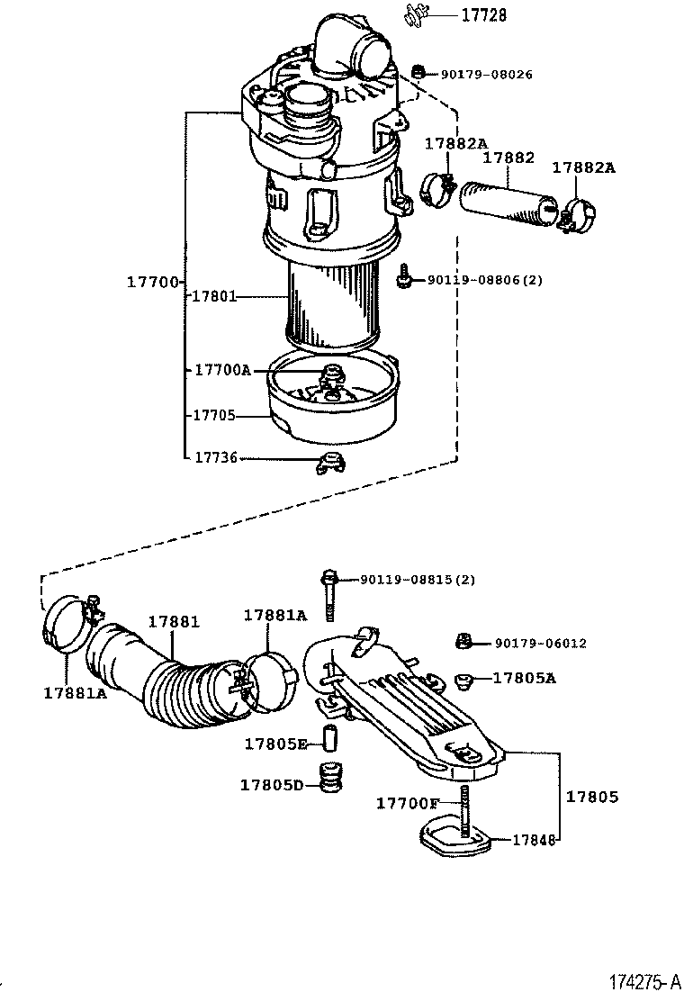 17705-67010 CAP SUB-ASSY, AIR CLEANER product image