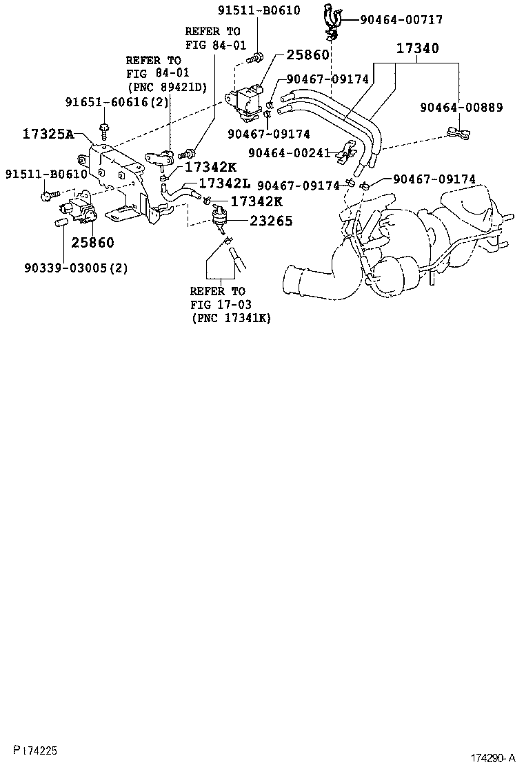 23829-75320 HOSE, FUEL VAPOR FEED, NO.3 product image
