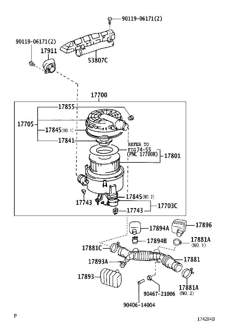 17700-66180 CLEANER ASSY, AIR product image