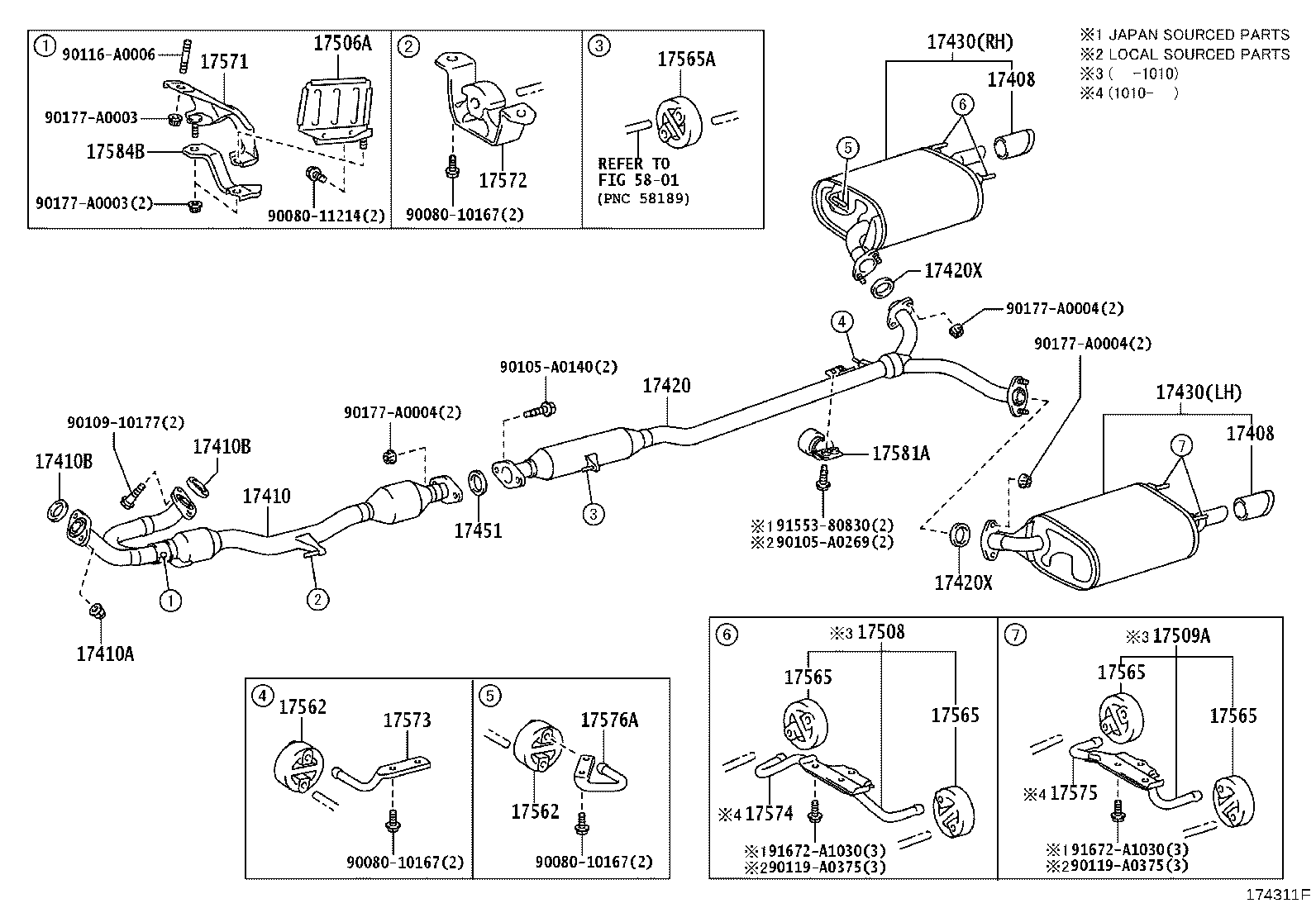 17430-0P041 PIPE ASSY, EXHAUST, TAIL product image