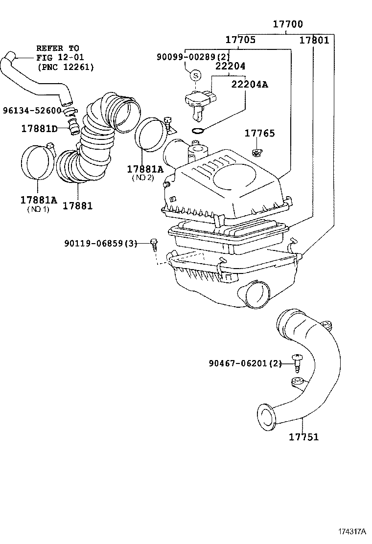 17700-28110 CLEANER ASSY, AIR product image