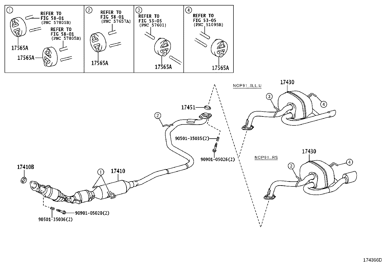 17430-21511 PIPE ASSY, EXHAUST, TAIL product image