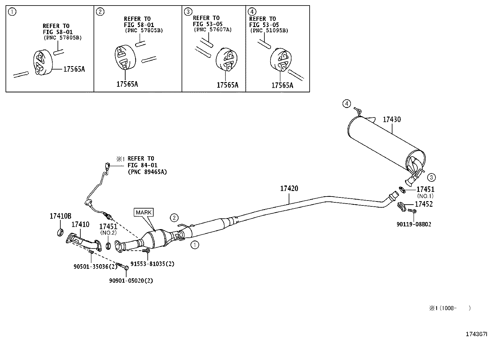 17430-21511 PIPE ASSY, EXHAUST, TAIL product image