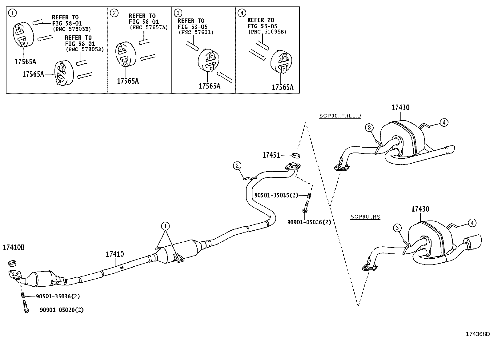 17430-21511 PIPE ASSY, EXHAUST, TAIL product image