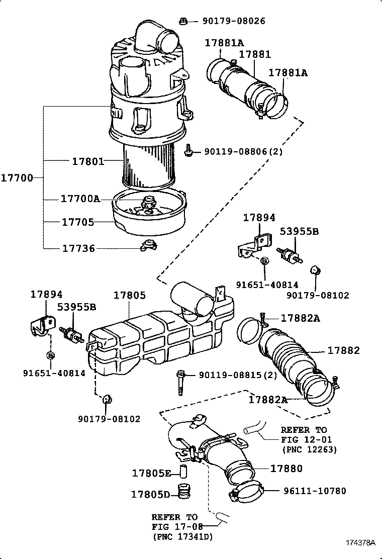 17705-67010 CAP SUB-ASSY, AIR CLEANER product image