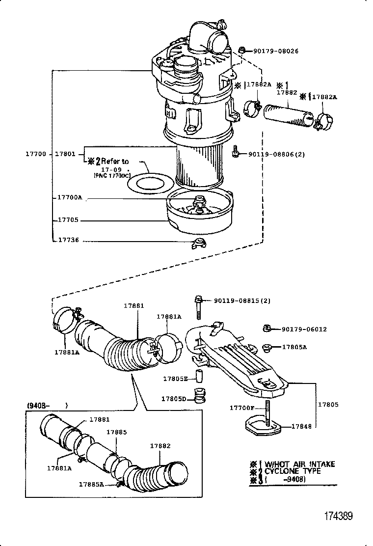 17700-54632 CLEANER ASSY, AIR product image