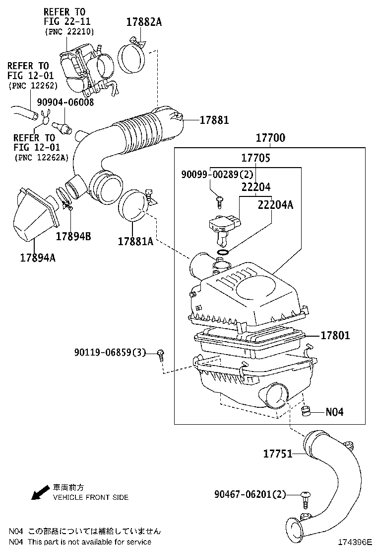 17347-74100 HOSE, AIR, NO.7 product image