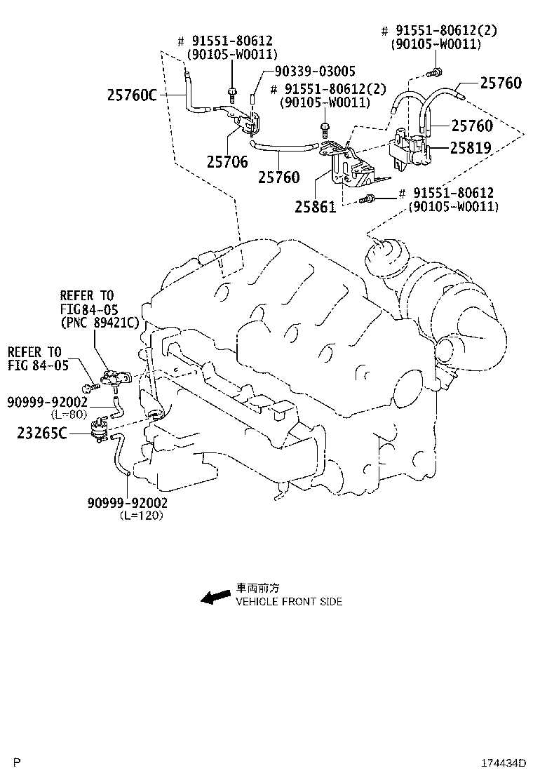 25760-26010 HOSE ASSY, VACUUM TRANSMITTING product image
