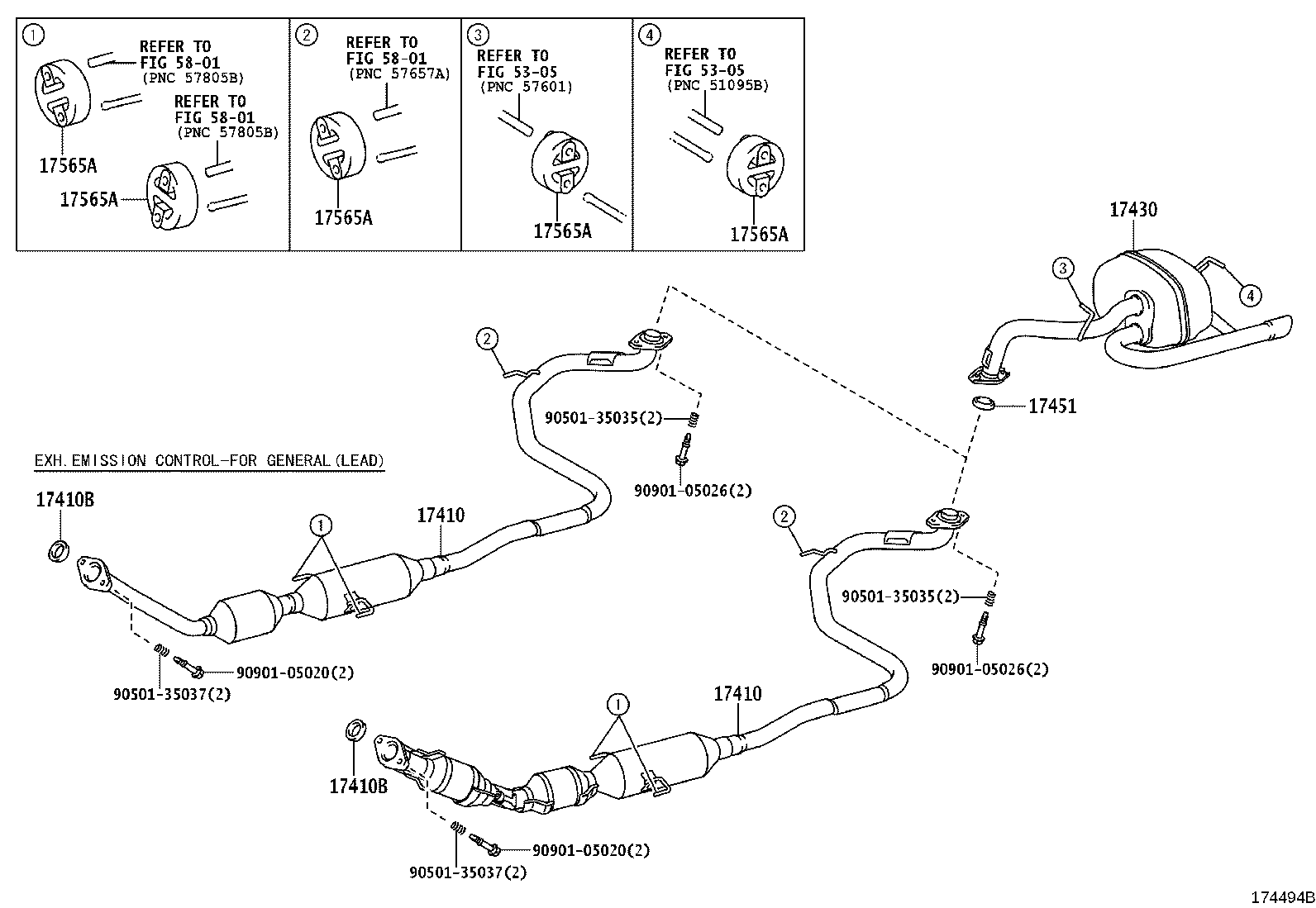 17430-21500 PIPE ASSY, EXHAUST, TAIL product image