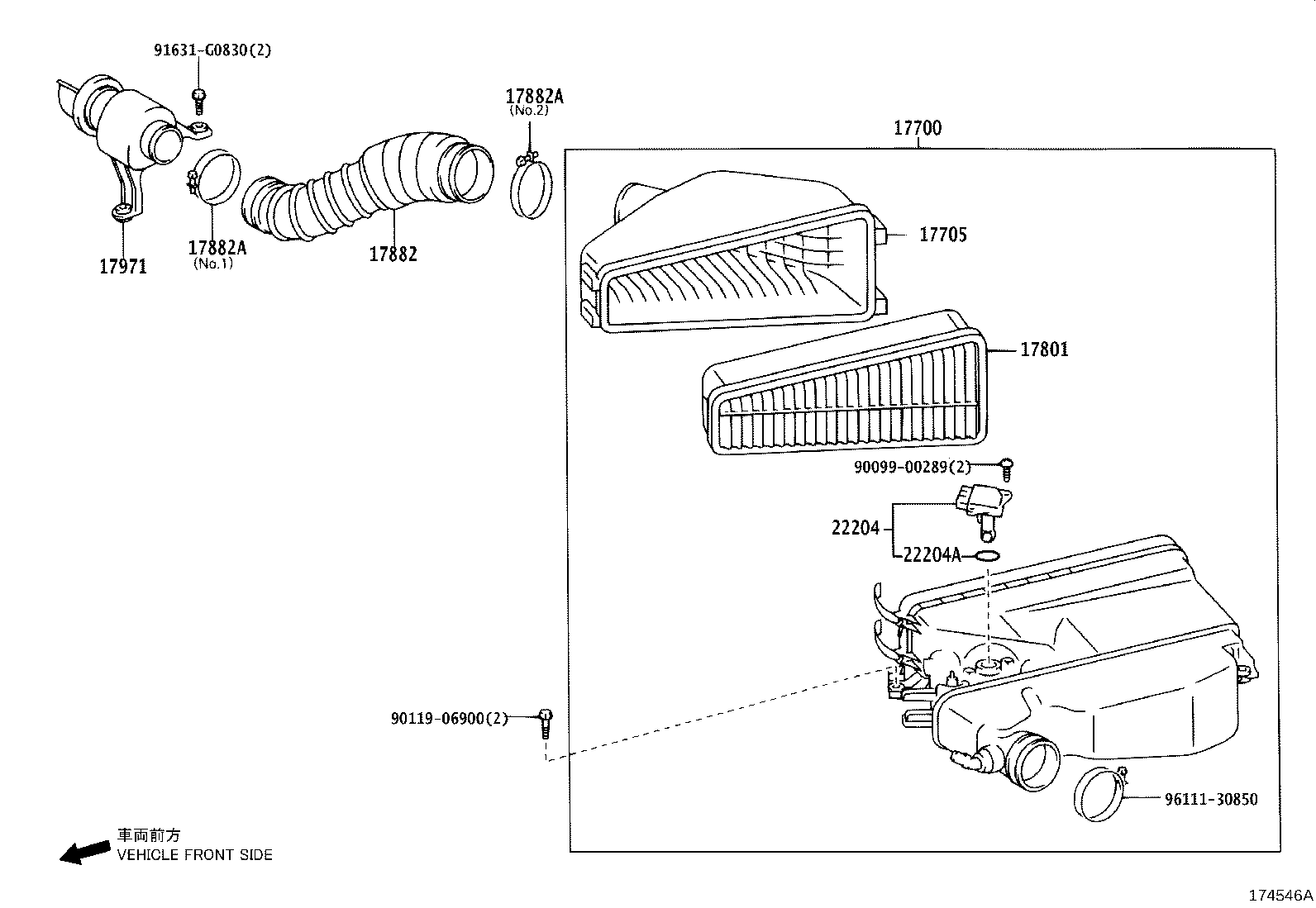 17700-75400 CLEANER ASSY, AIR product image