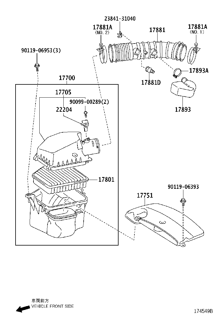 17705-31140 CAP SUB-ASSY, AIR CLEANER product image
