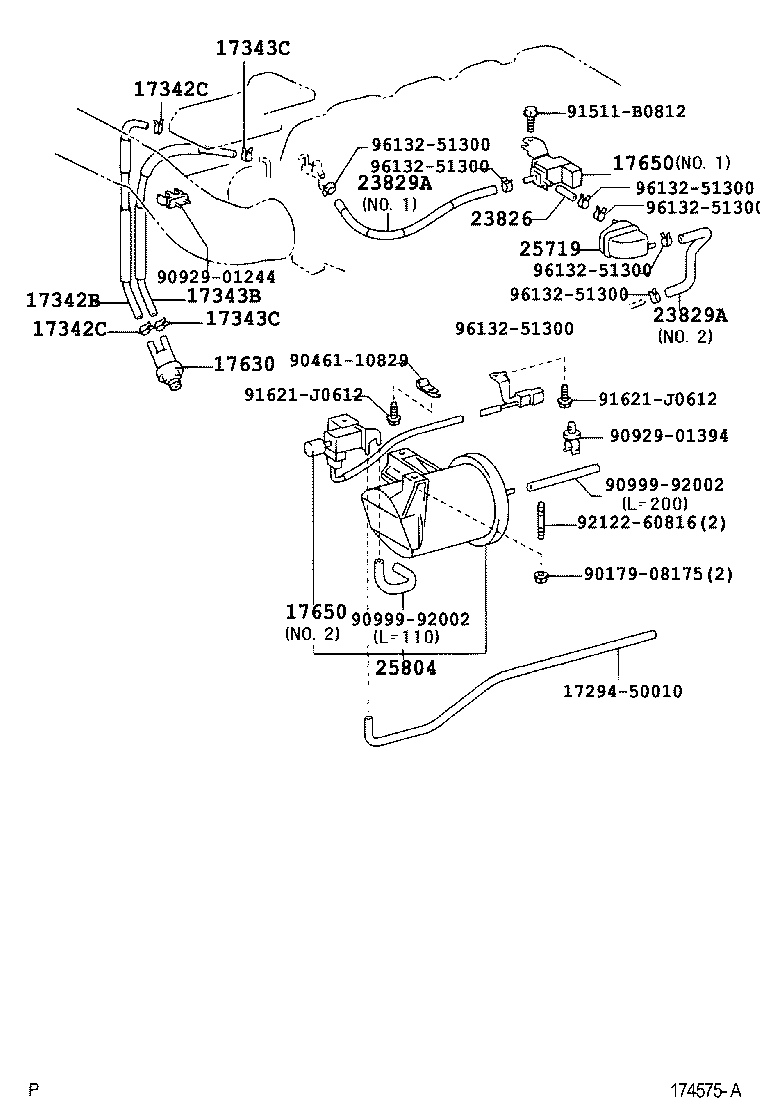 25860-50100 VALVE ASSY, VACUUM SWITCHING product image