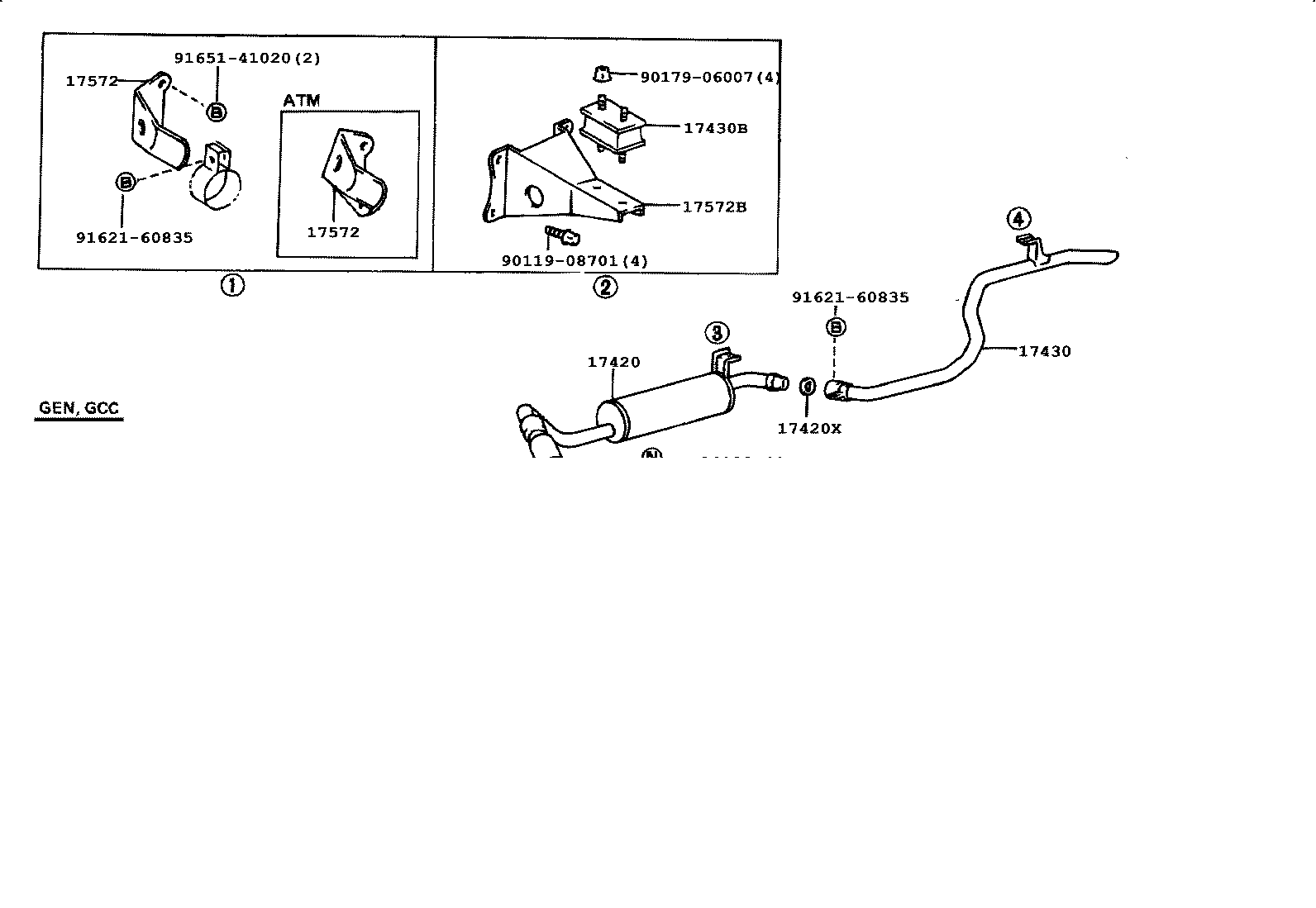 17405-61290 PIPE ASSY, EXHAUST, TAIL product image