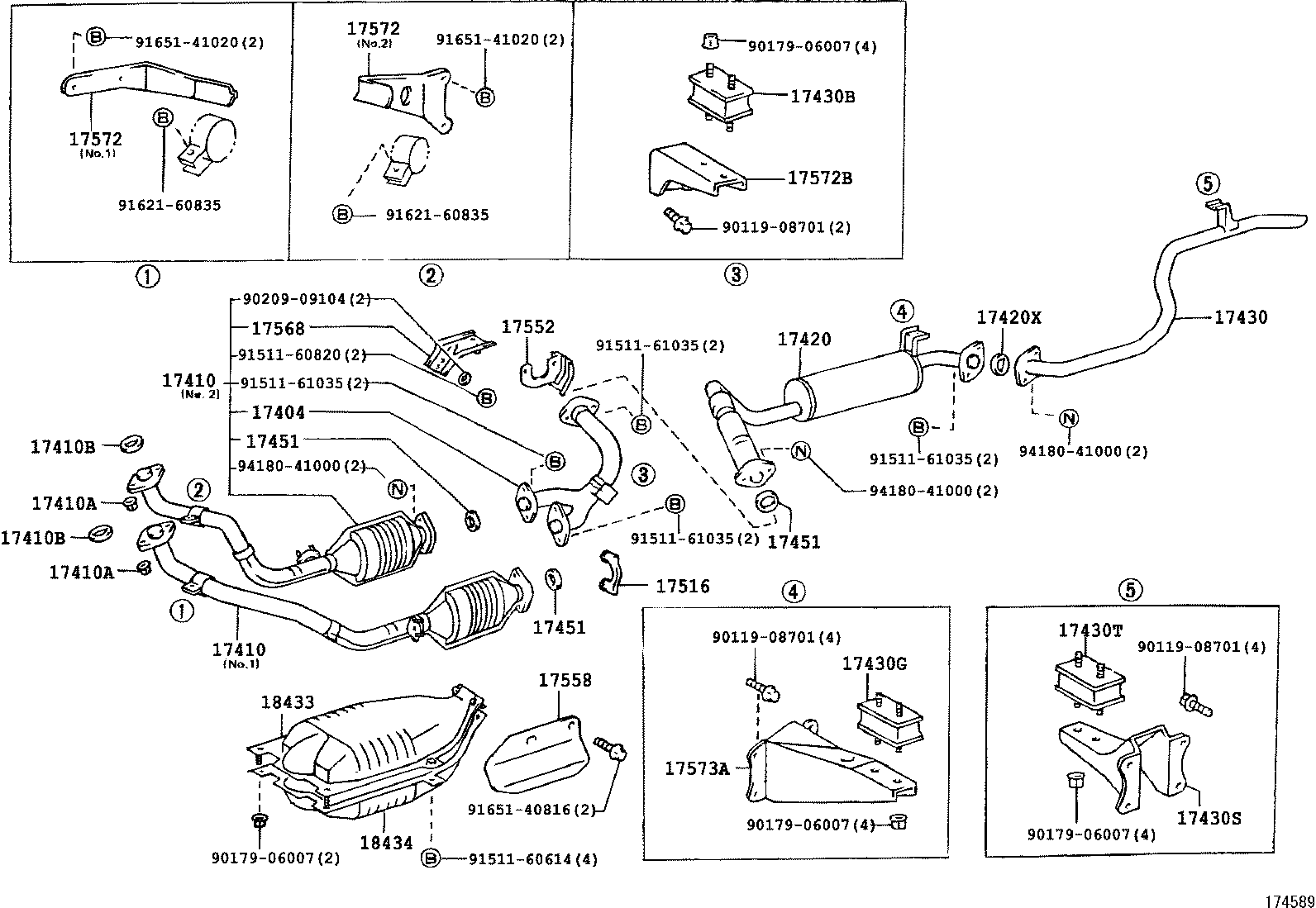 17405-17020 PIPE ASSY, EXHAUST, TAIL product image