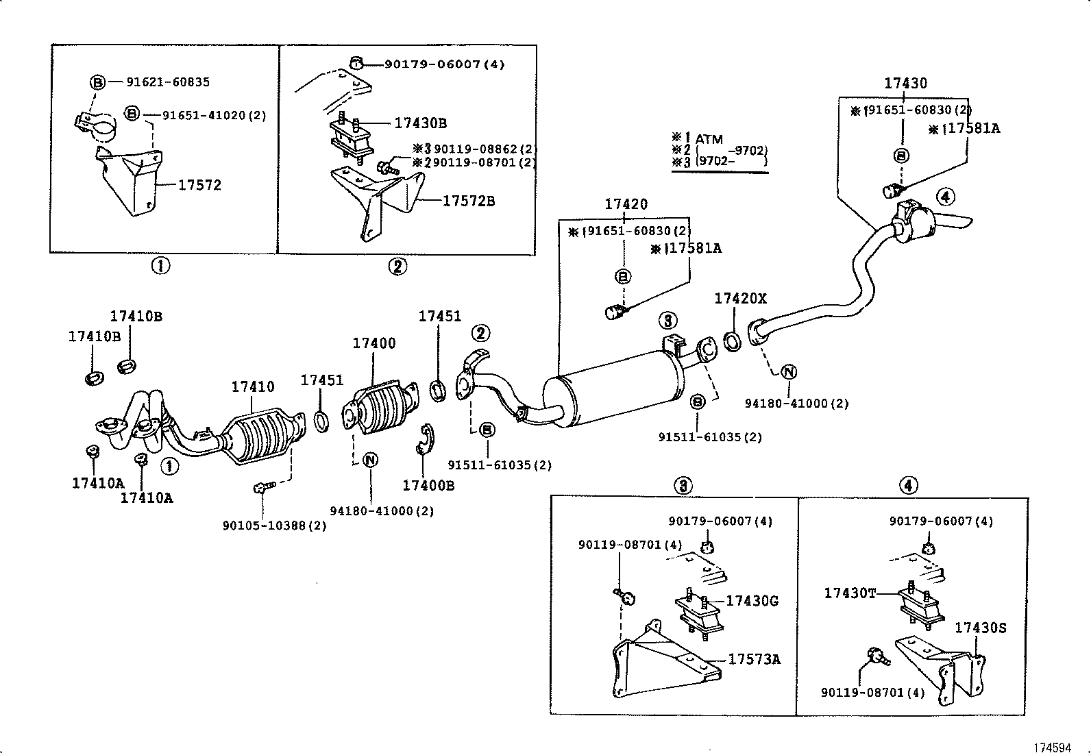 17405-17020 PIPE ASSY, EXHAUST, TAIL product image