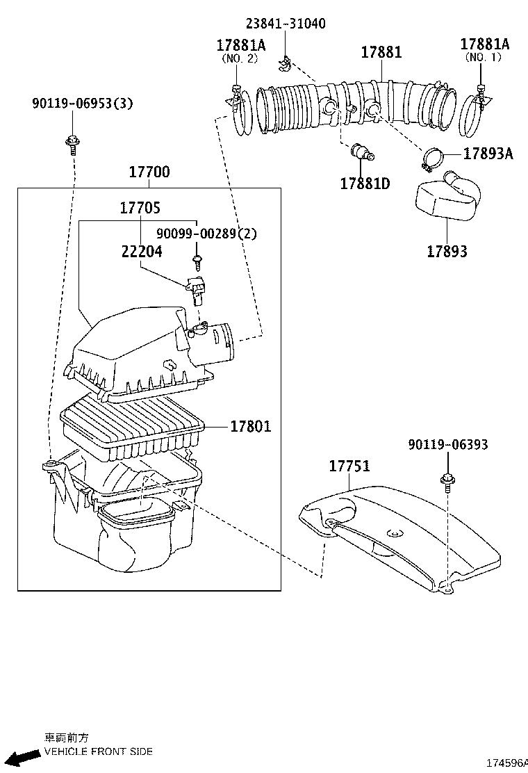 17700-31550 CLEANER ASSY, AIR product image
