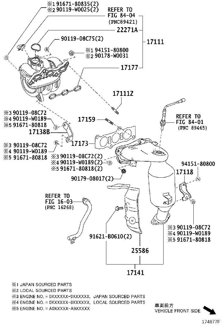 Toyota 17173-33030 GASKET, EXHAUST MANIFOLD TO HEAD