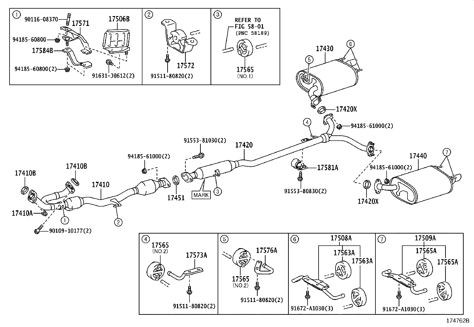 17430-28720 PIPE ASSY, EXHAUST, TAIL product image