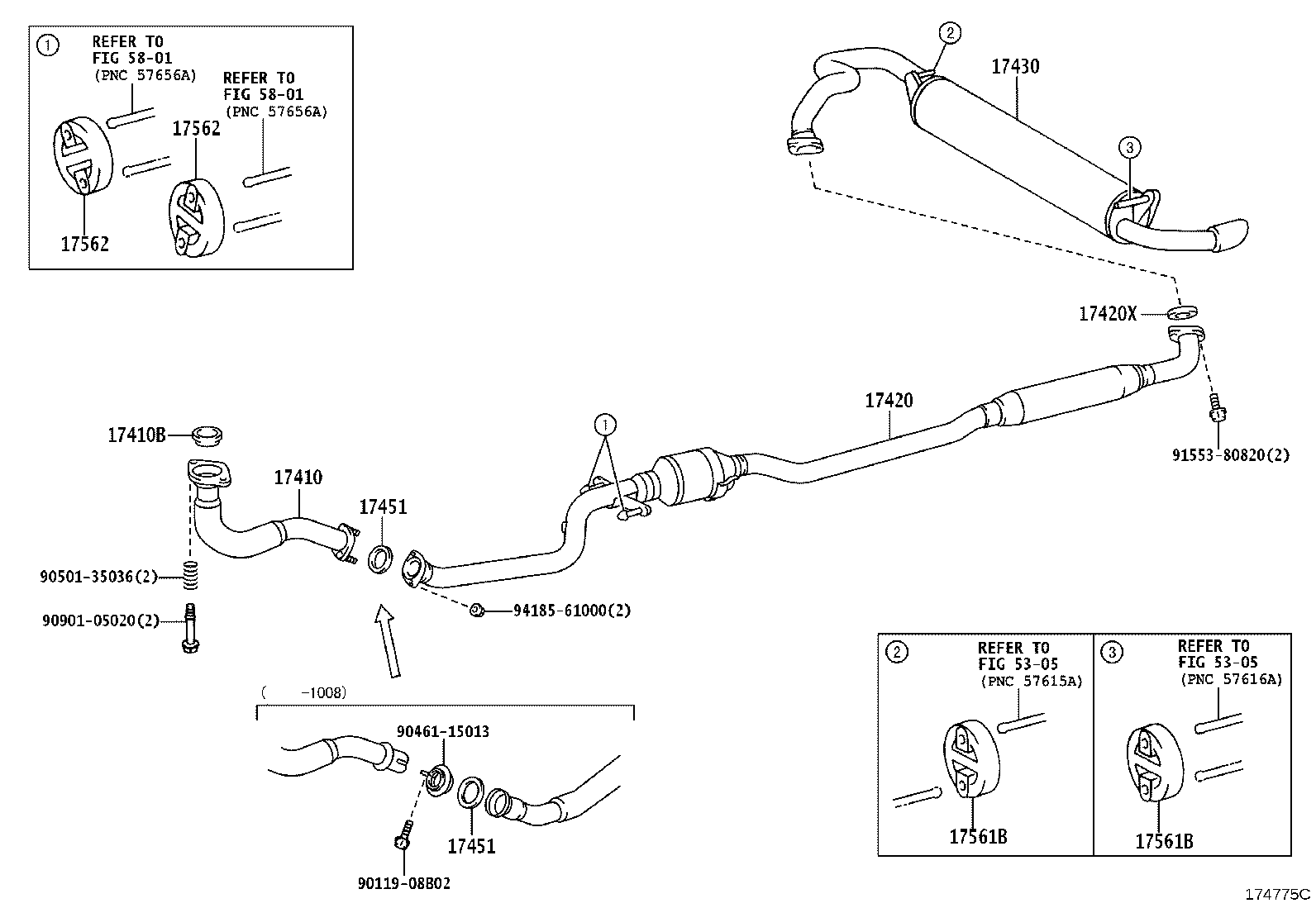 17430-21810 PIPE ASSY, EXHAUST, TAIL product image