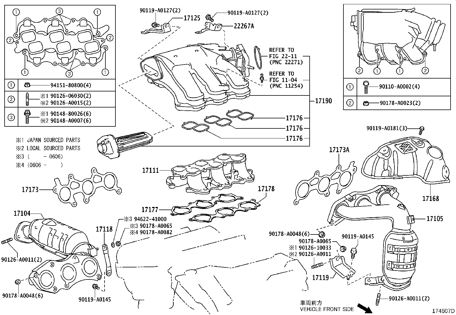 Toyota 17140-0P080 MANIFOLD SUB-ASSY, EXHAUST, RH
