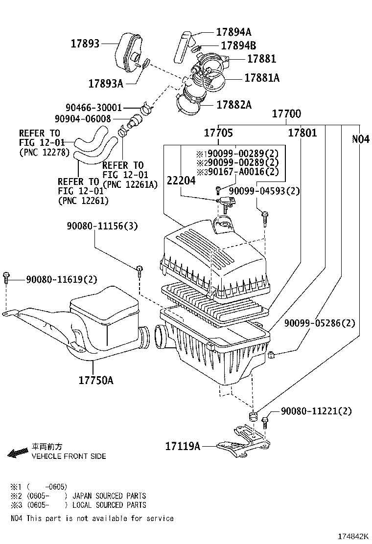 Toyota 12229-36010 PIPE, VENTILATION