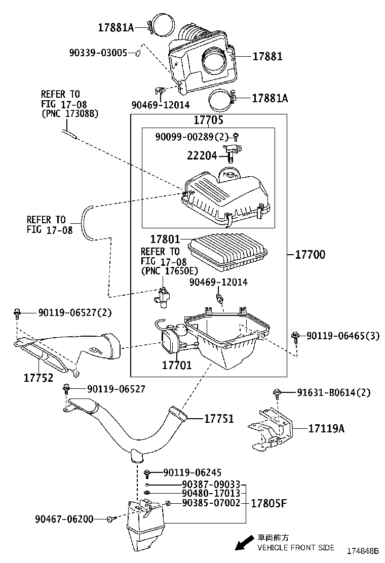 Toyota 17700-31741 CLEANER ASSY, AIR